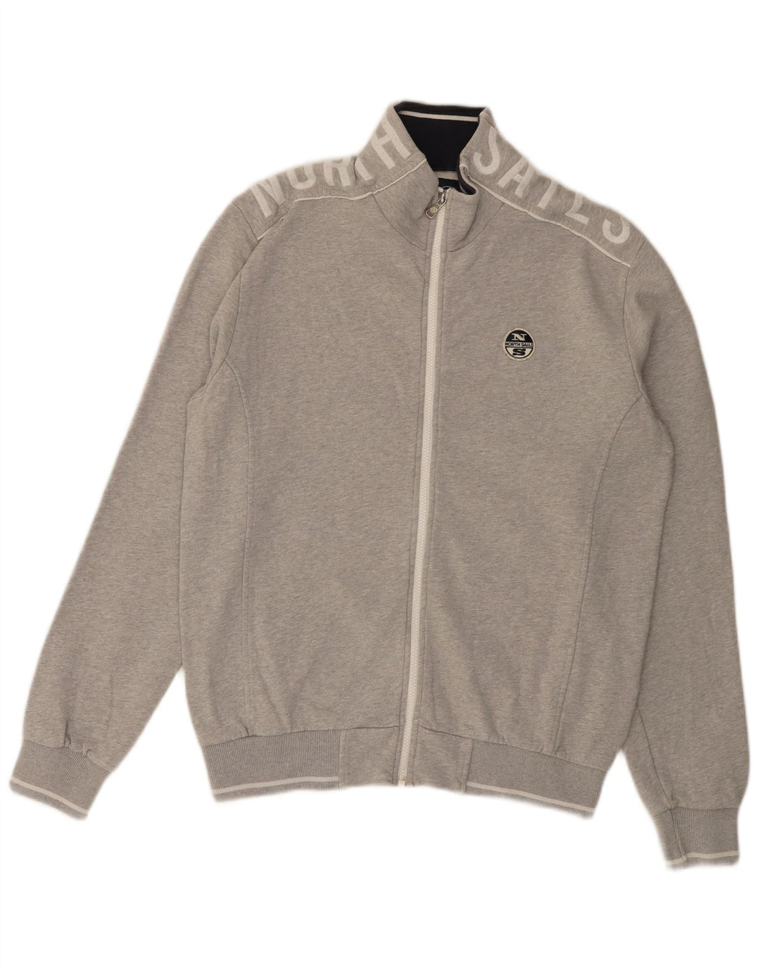 Jaqueta masculina de agasalho gráfico NORTH SAILS grande algodão cinza