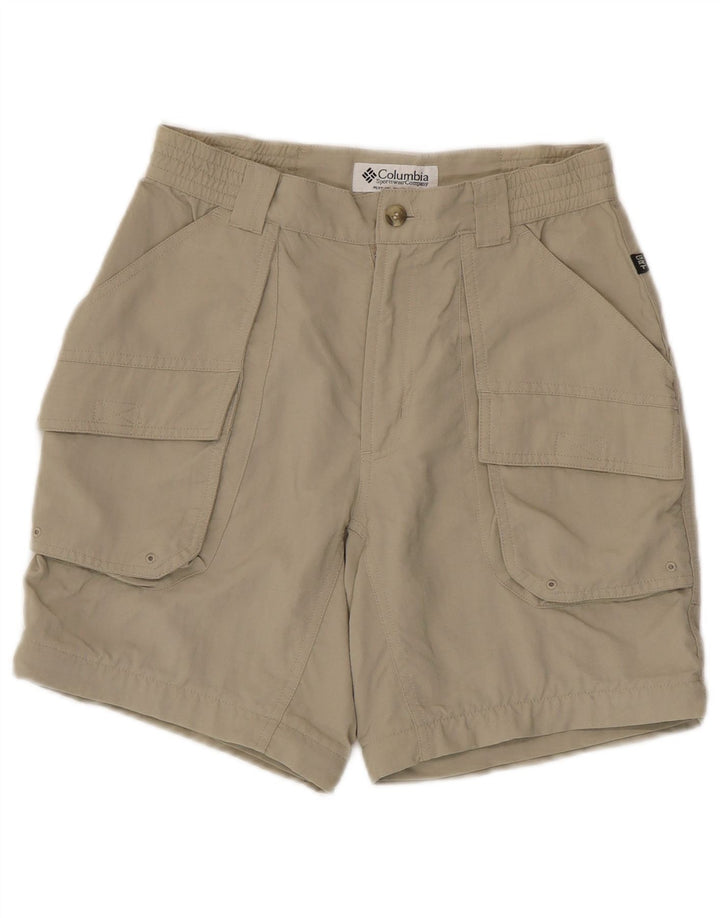 Shorts cargo feminino Columbia W28 médio bege nylon