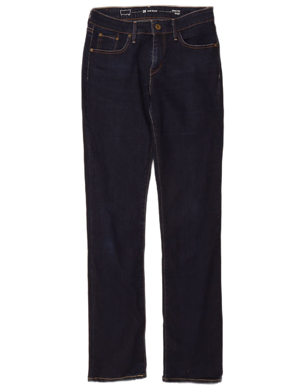 Calça jeans feminina Levi's Demi Curve Classic Rise Straight W28 L34 azul marinho