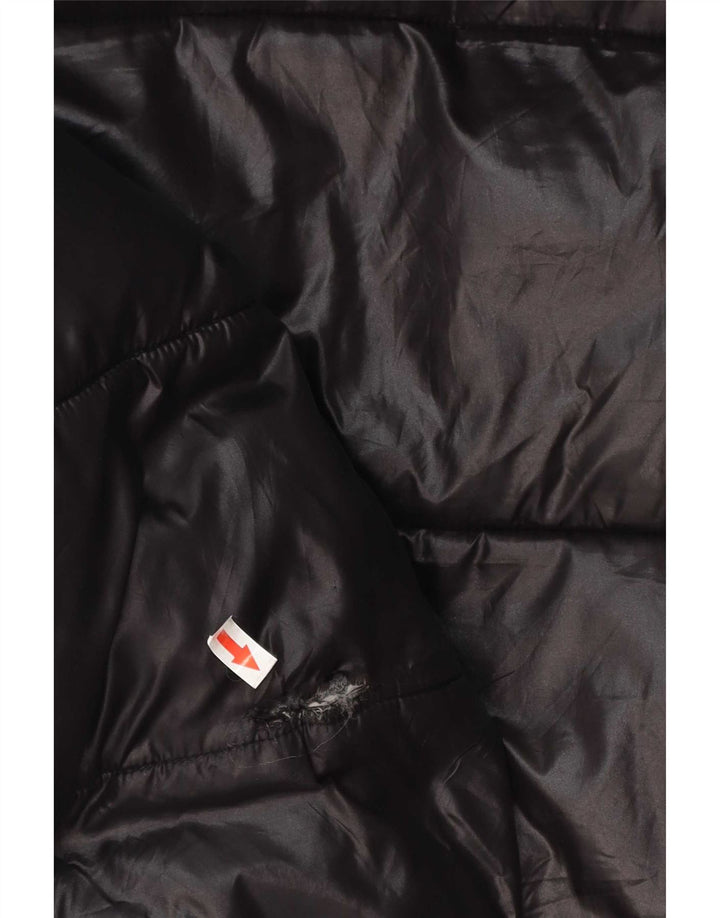 Jaqueta masculina acolchoada com capuz Michael Kors Reino Unido 38 poliéster preto médio