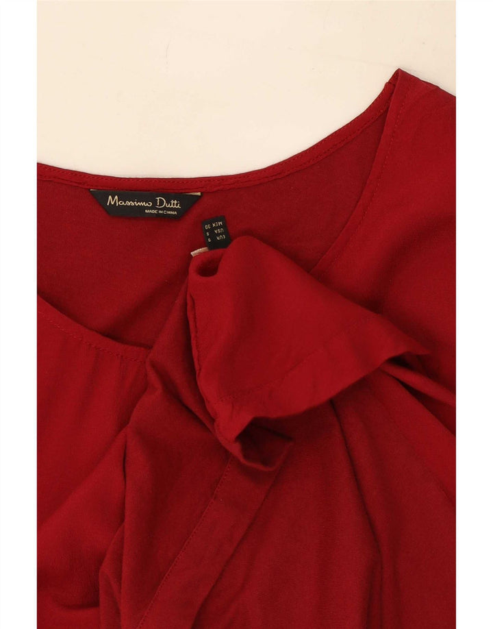 Blusa feminina sem mangas Massimo Dutti Reino Unido 10 pequena vermelha
