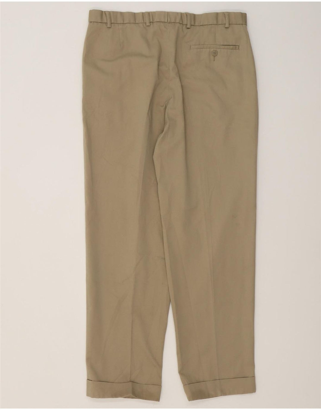 Calça masculina MARKS & SPENCER com pegged terno W36 L31 algodão bege