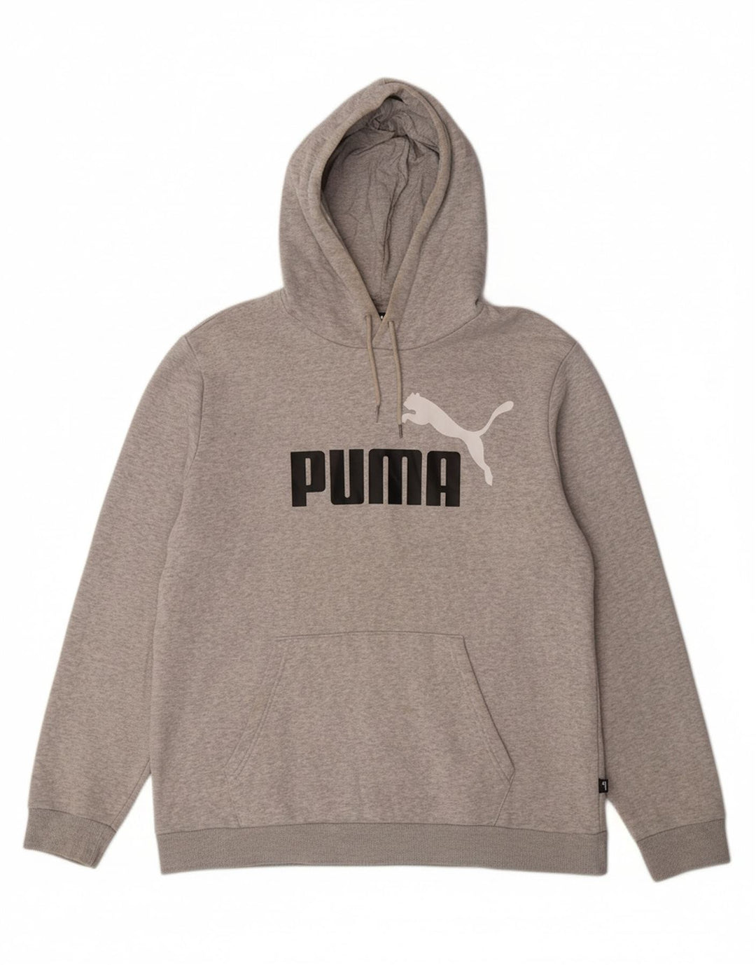 PUMA Mens Graphic Hoodie Jumper XL Algodão Cinza