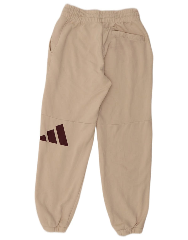 Adidas masculino gráfico calças de treino joggers médio bege algodão