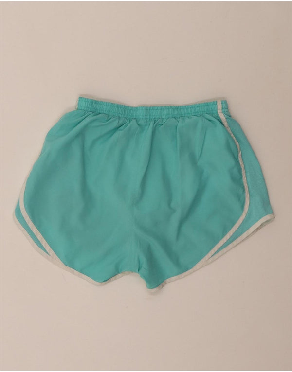 Shorts esportivos femininos Nike Dri Fit UK 8 pequeno turquesa poliéster