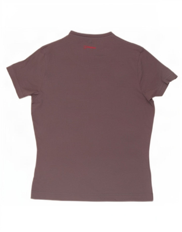 Camiseta feminina gráfica Berghaus UK 14 poliéster cinza médio