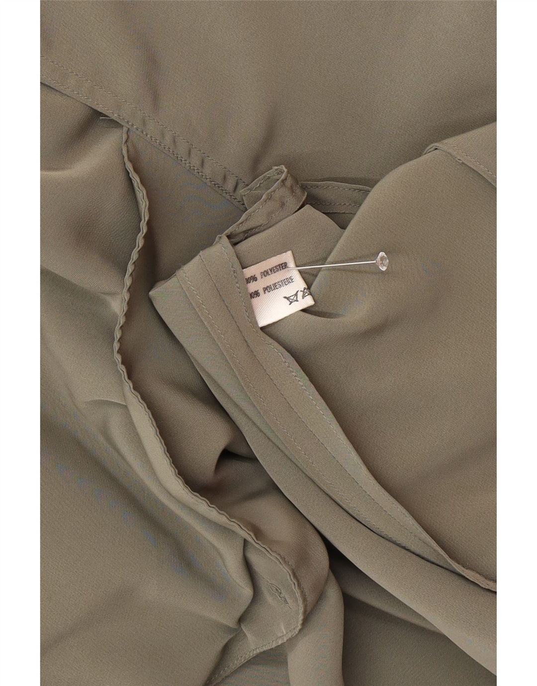 Sobretudo solto feminino vintage UK 20 2XL poliéster verde