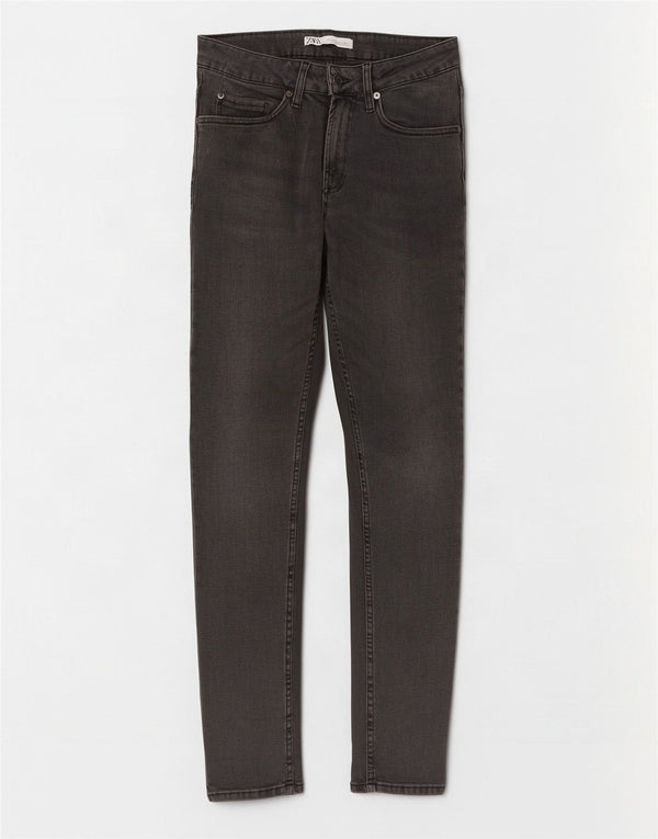 Zara Mens Jeans Skinny EU 38 Pequeno W30 L29 Cinza