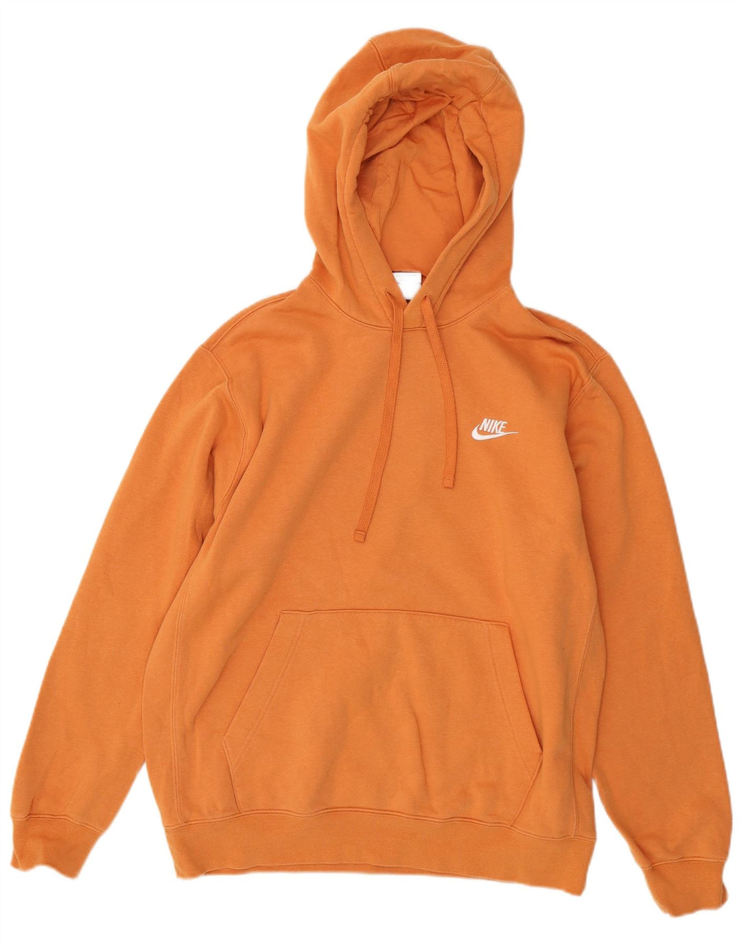 NIKE Mens Hoodie Jumper Médio Laranja Algodão