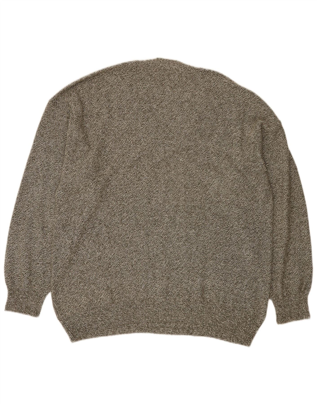 Suéter masculino Engbers com decote em V IT 50 algodão listrado cinza médio