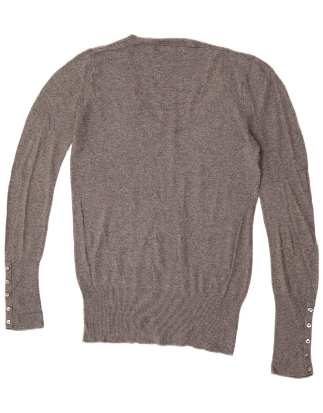 Suéter masculino Zara com decote em V grande rayon cinza manchado