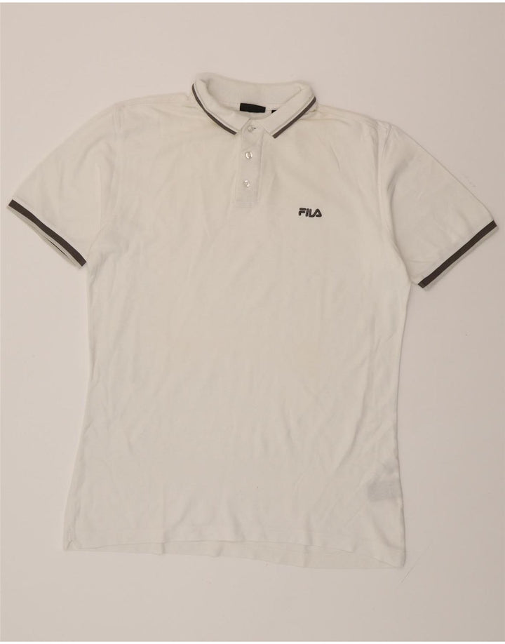 Camisa polo masculina FILA grande branca