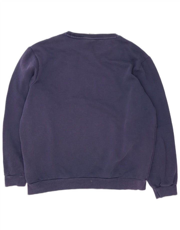 Puma moletom masculino gráfico jumper grande algodão azul marinho