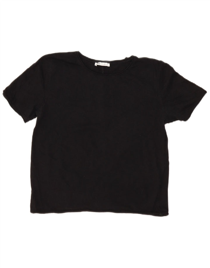 Camiseta feminina Zara UK 12 médio preto