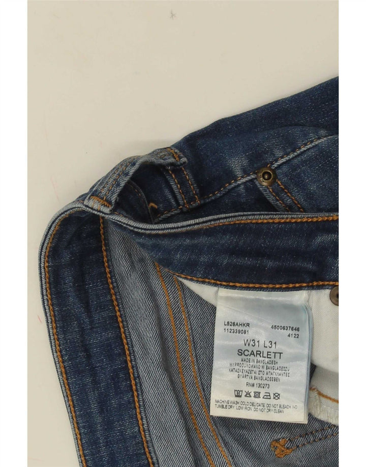 Lee Womens Scarlett Slim Jeans W31 L31 Azul Algodão