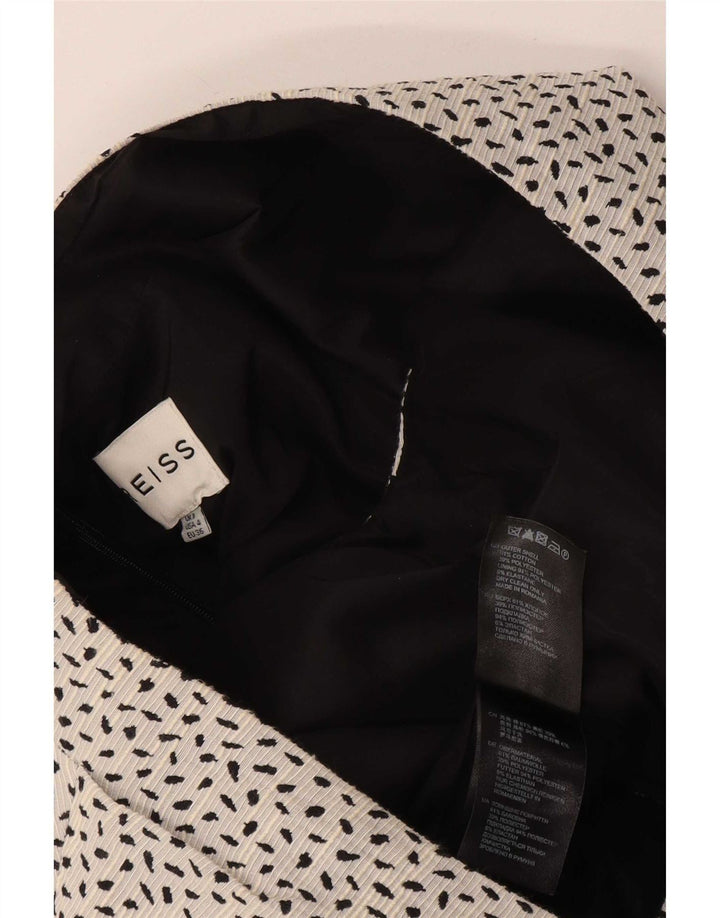 Macacão feminino Reiss UK 8 pequeno algodão manchado branco