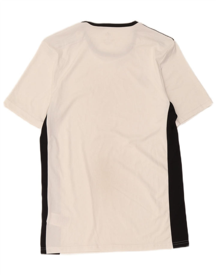 Adidas Mens Aeroready Camiseta Top Pequeno Branco Colorblock Poliéster