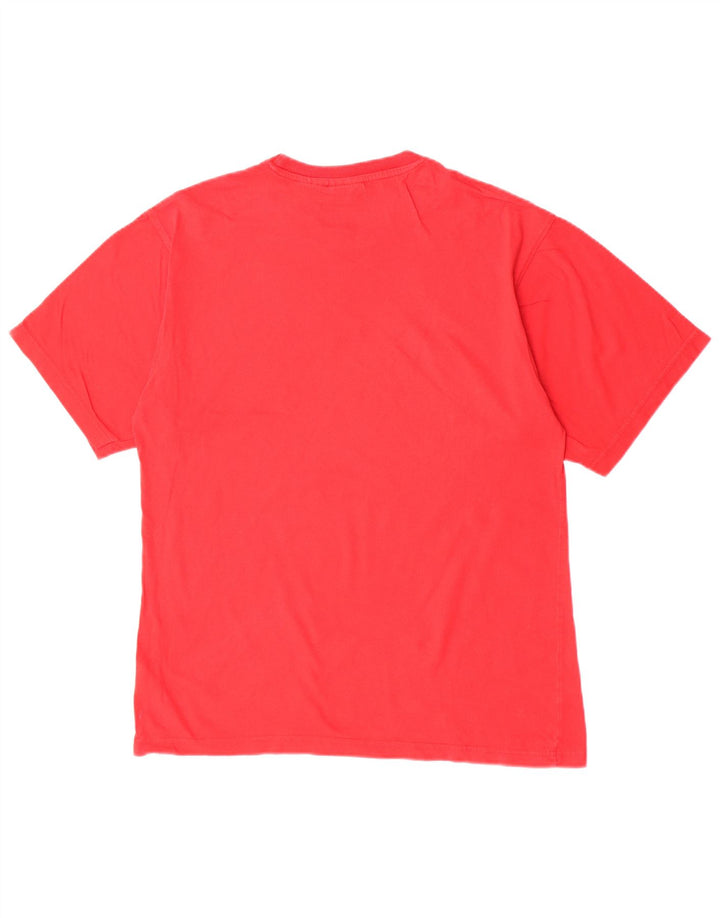 Fila Mens Graphic T-Shirt Top Grande Algodão Vermelho