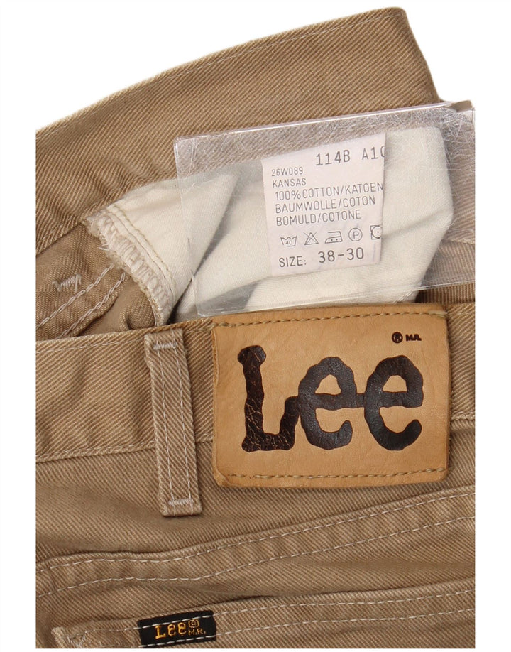 Lee Mens Tapered Jeans W38 L30 Algodão Marrom