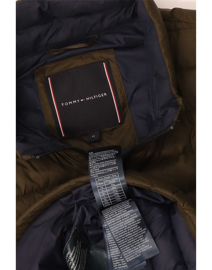 Jaqueta acolchoada feminina Tommy Hilfiger UK 14 médio cáqui poliamida