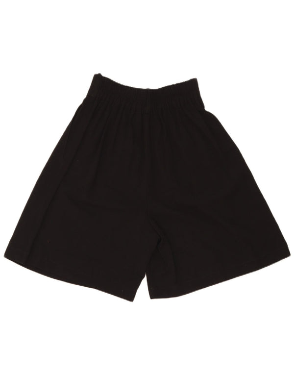 Shorts casuais femininos vintage de cintura alta W25 XS preto