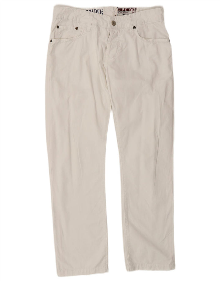 Jeans Zu Elements feminino stretch reto W31 L27 algodão branco