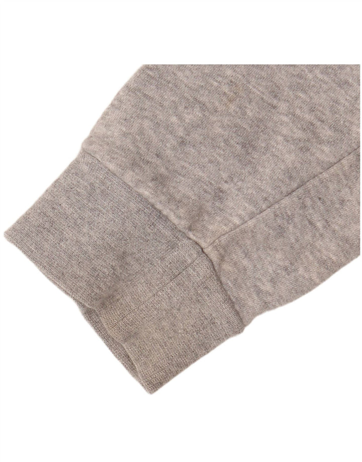 ADIDAS Meninos Graphic Hoodie Jumper 13-14 Anos Cinza Algodão Flecked