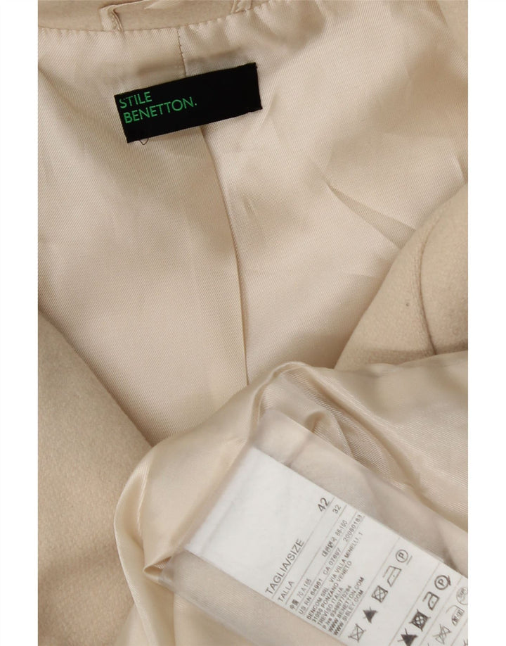 Sobretudo feminino Benetton IT 42 lã branca média