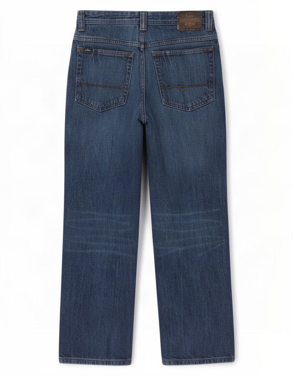 Calça jeans Lee Boys com perna larga 15-16 anos W28 L29 algodão azul