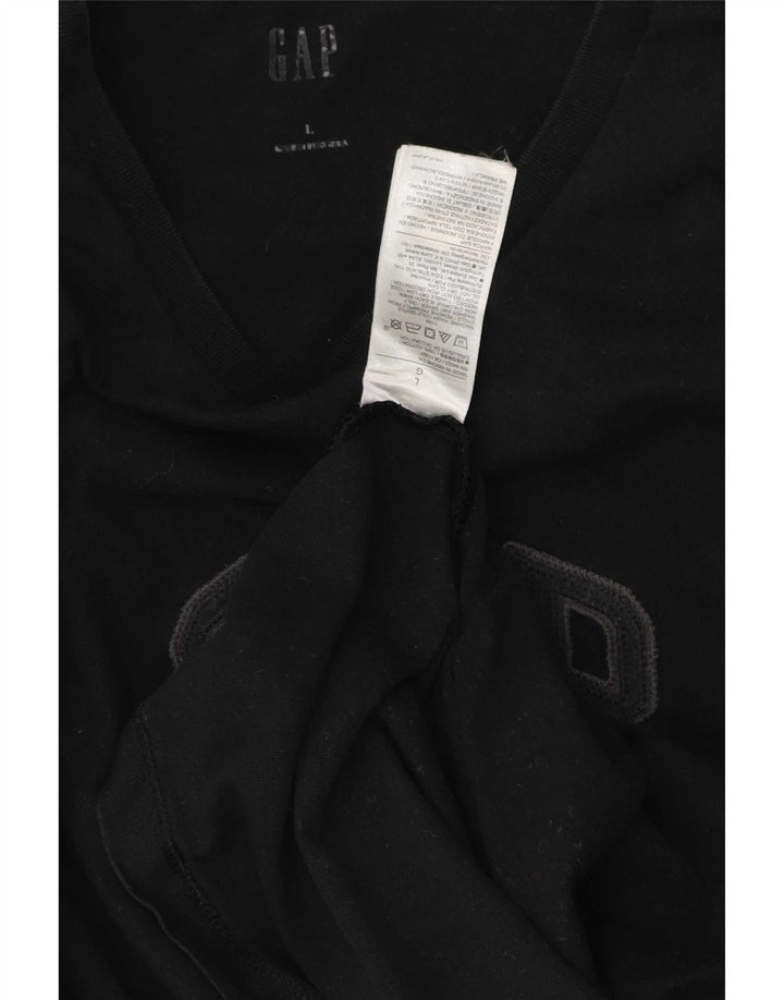 Camiseta masculina gráfica Gap grande algodão preto