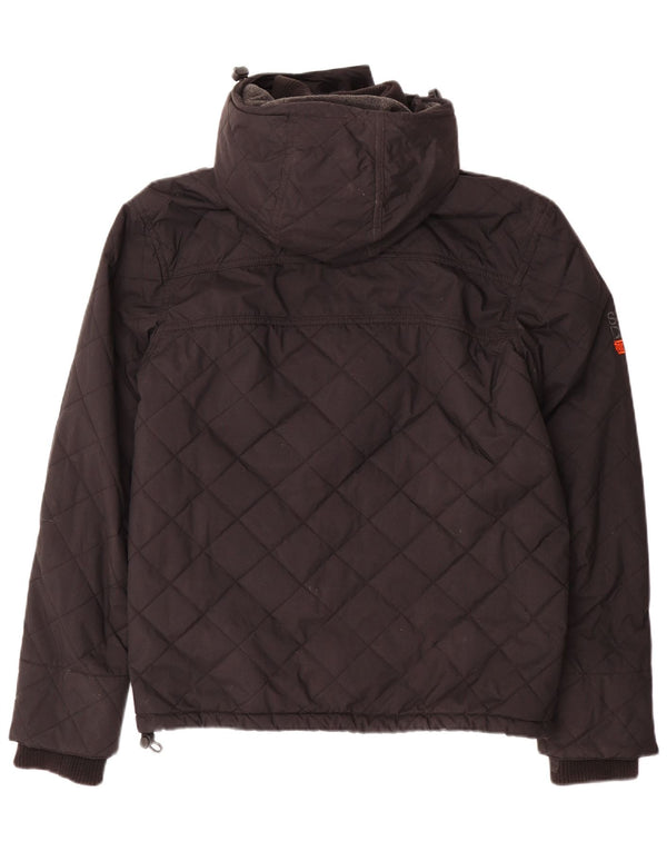 Jaqueta corta-vento feminina Superdry Windcheater Graphic UK 14 médio preto