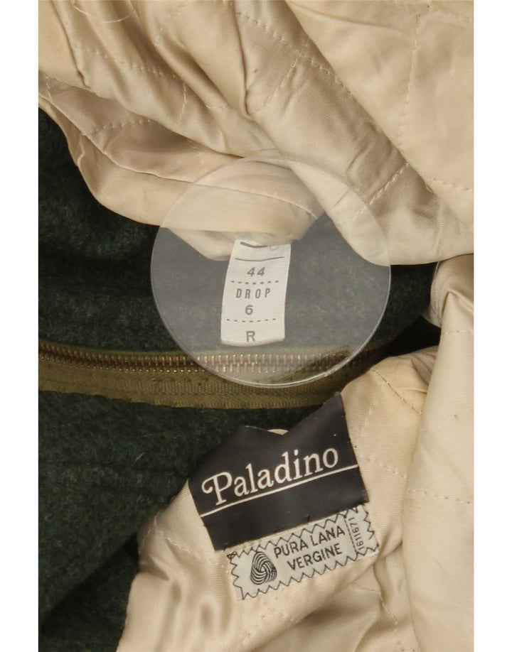 Sobretudo masculino vintage IT 44 XS lã verde