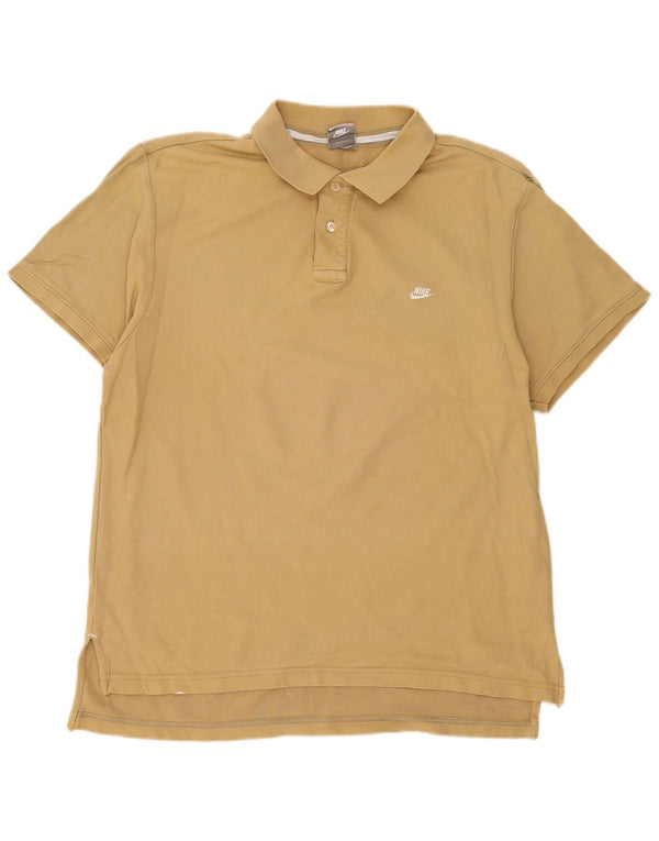 Camisa polo masculina Nike grande algodão cáqui
