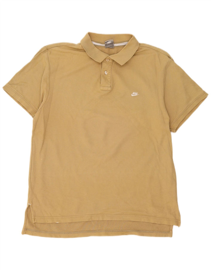 Camisa polo masculina Nike grande algodão cáqui