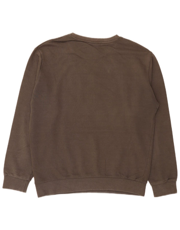 Zara Mens Graphic Sweatshirt Jumper Large Brown Cotton