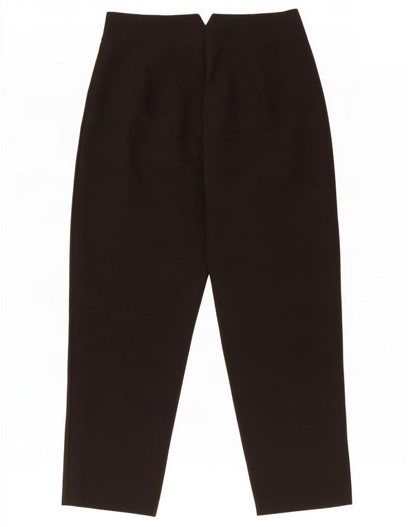 Zara Calça feminina cintura alta cônica grande W30 L26 poliéster preto