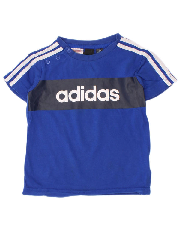 Camiseta Adidas Baby Boys Graphic 12-18 Meses Azul Colorblock Algodão