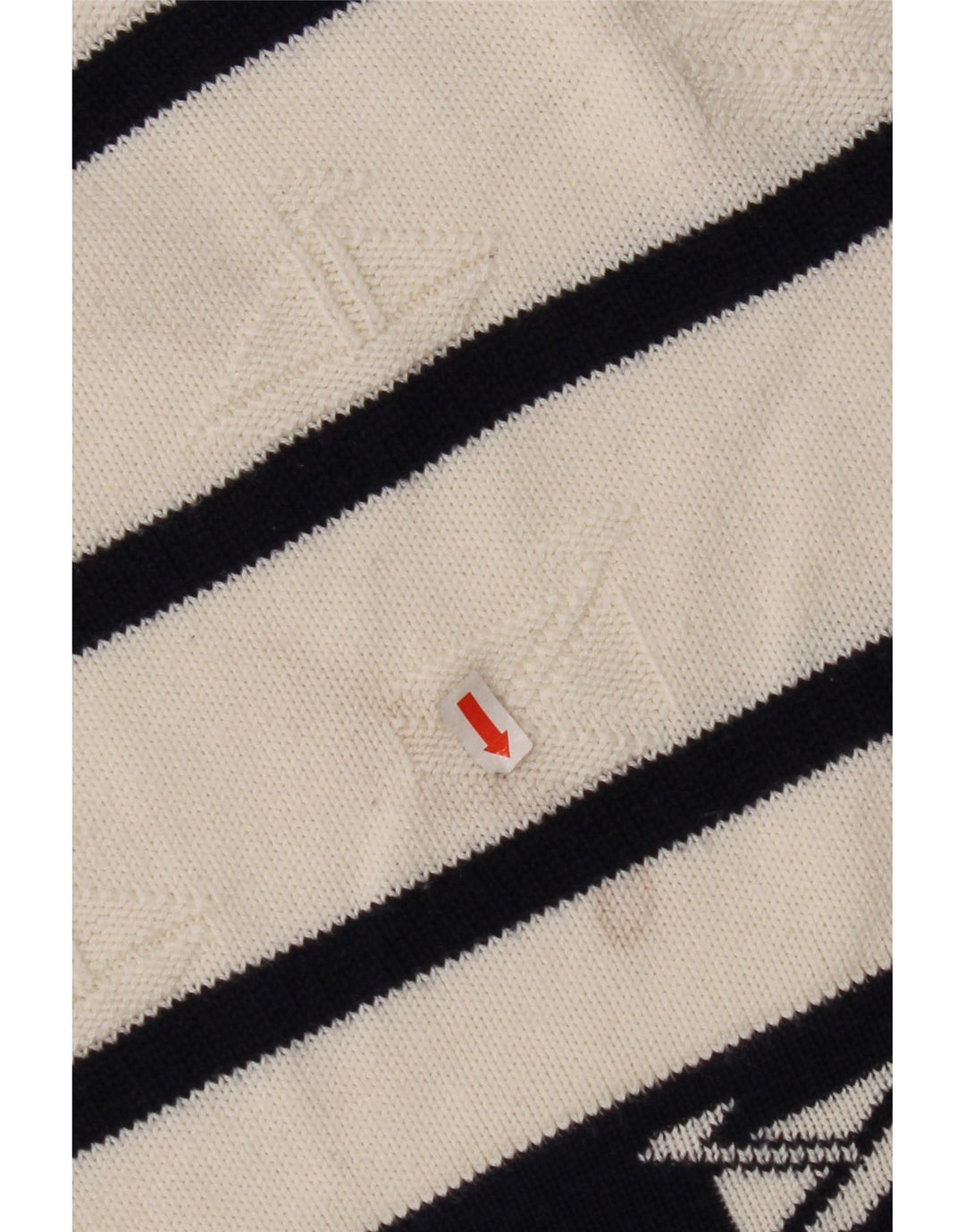 Suéter masculino VINTAGE com gola redonda grande listrado branco