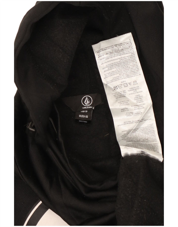 Jumper com capuz gráfico masculino Volcom XS preto poliéster