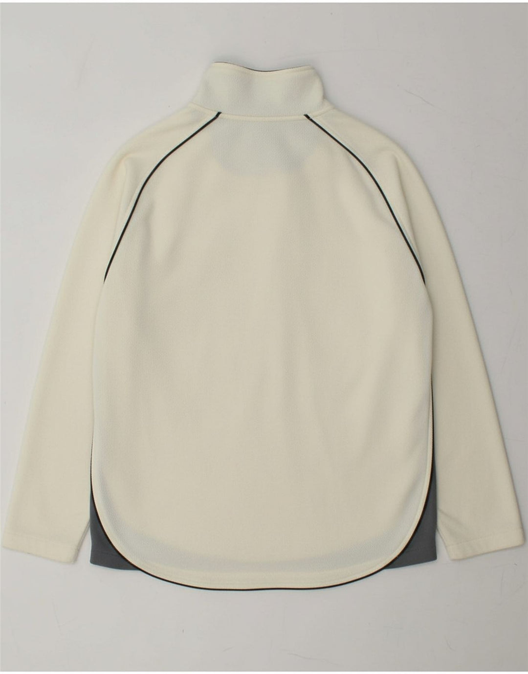 ASICS Womens Tracksuit Top Jacket UK 16 Grande bloco colorido branco