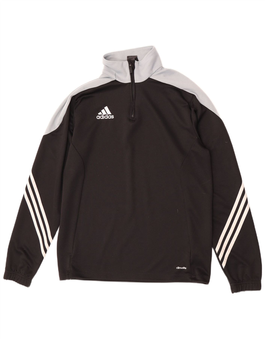 Adidas Mens Climalite Pullover Treino Top Médio Preto Colorblock
