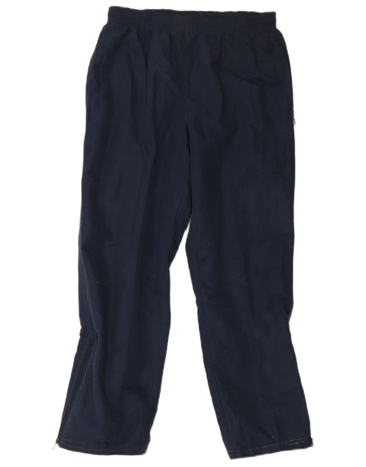 Calça de treino masculina Asics pequena azul marinho poliéster