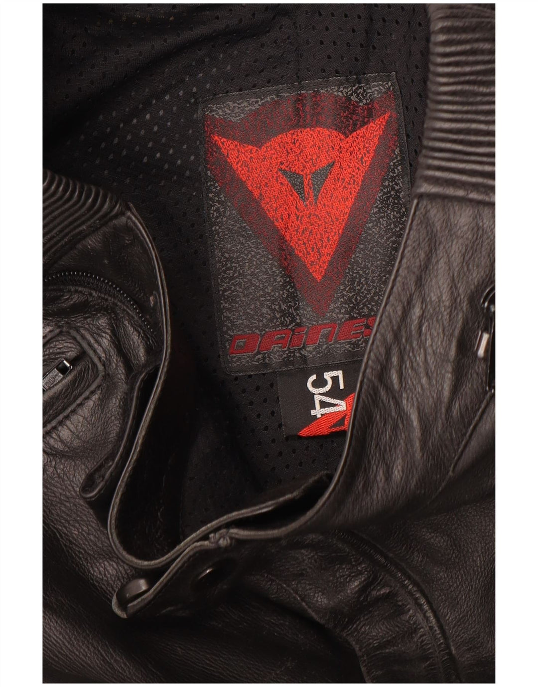 Calça masculina Dainese de couro Moto Racer UE 54 grande W32 L30 preta