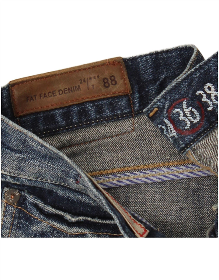 Fat Face Masculino Bootcut Jeans W36 L32 Azul Marinho Algodão