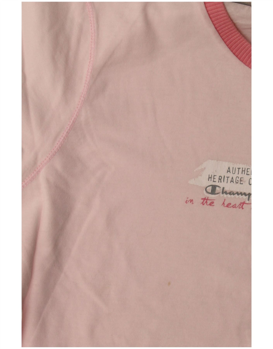 Camiseta feminina Champion Heritage Classics com estampa gráfica UK 12 rosa médio