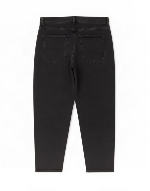Calça jeans feminina de cintura alta Marks & Spencer UK 16 grande W34 L27 preta