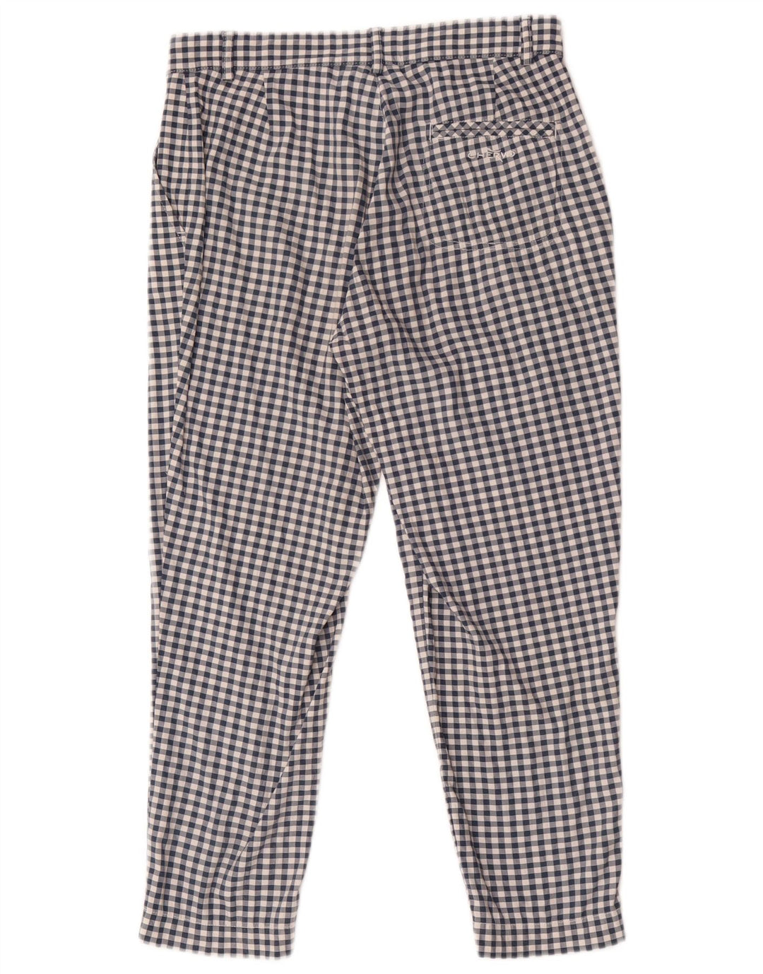 Calça Chino Feminina Chervo Slim IT 42 Médio W28 L23 Azul Gingham