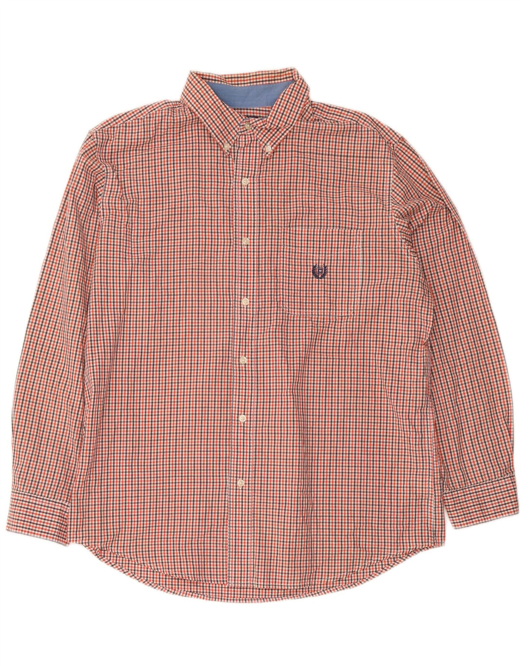 Camisa masculina Chaps Easy Care grande algodão vermelho guingão
