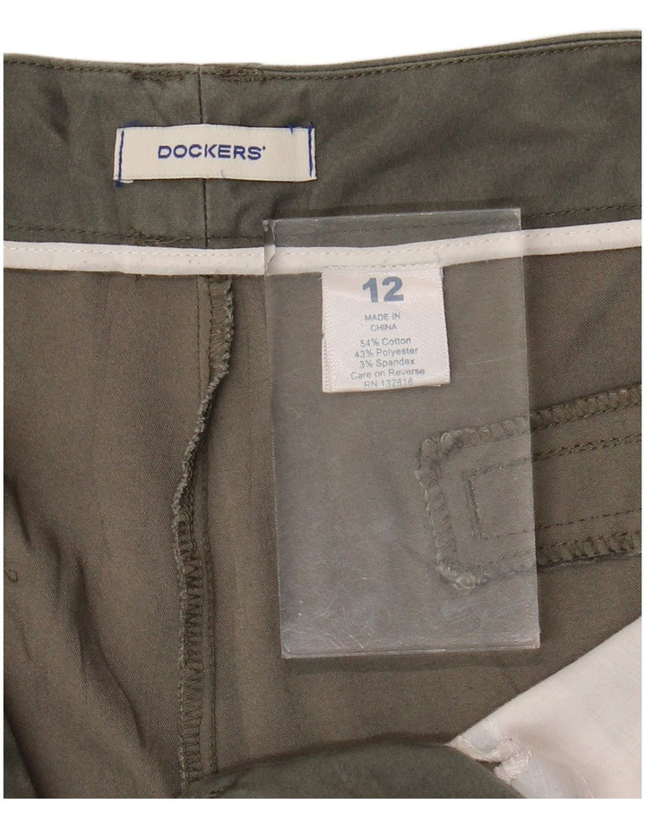 Calça Capri Feminina Dockers US 10 Grande W34 L20 Algodão Cinza