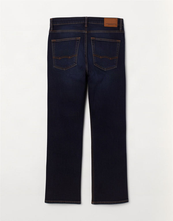 American Eagle Outfitters Calça jeans reta masculina W32 L32 azul marinho algodão